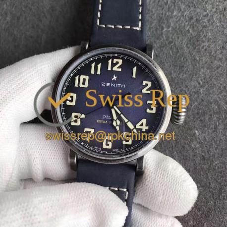Replica Zenith Pilot Type 20 Extra Special Ton Up 45MM 11.2430.679.21.C801 XF Stainless Steel Blue Dial M9015
