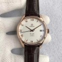 Replica Omega De Ville Co-Axial 41MM 431.53.41.21.02.001 XF Rose Gold White Dial Swiss 8501