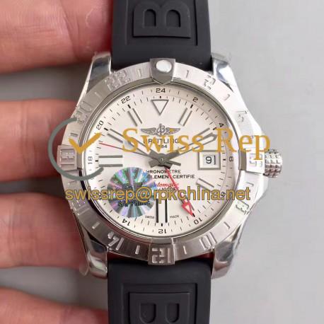 Replica Breitling Avenger II GMT A3239011/G778/153S GF Stainless Steel White Dial Swiss 2836-2