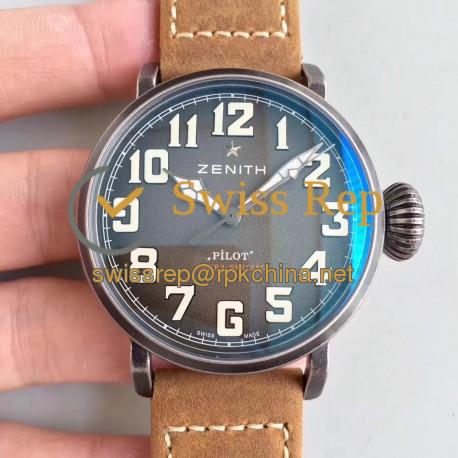 Replica Zenith Pilot Type 20 Extra Special Ton Up 11.2430.679.21.C801 XF Stainless Steel Anthracite Dial Swiss 2824-2