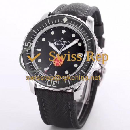 Replica Blancpain Fifty Fathoms Tribute Limited Edition 5015B-1130-52 ZF Stainless Steel Black Dial Swiss 2836-2