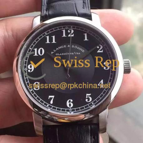 Replica A. Lange & Sohne Saxonia Stainless Steel Black Dial Swiss L091