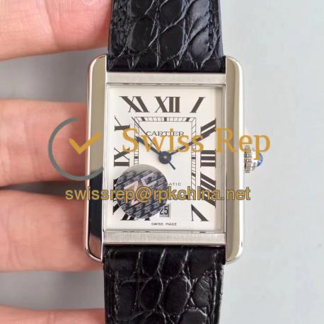 Replica Cartier Tank Solo XL Automatic W5200027 ZF  Stainless Steel White Dial M9015