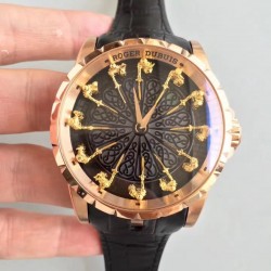 Excalibur Knights Of The Round Table II RDDBEX0511 Noob Factory Rose Gold Black Dial M6T15
