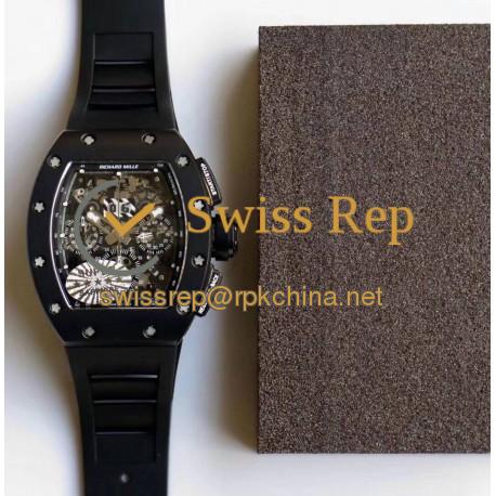 Replica Richard Mille RM011 Felipe Massa Chronograph Limited Edition KV Ceramic Skeleton Dial Swiss 7750