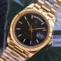 Replica Rolex Day-Date 40 228235 2018 EW Yellow Gold Black Diagonal Dial Swiss 3255