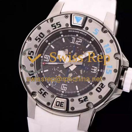 Replica Richard Mille RM028 White PVD Black Dial Swiss 7751
