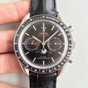 Replica Omega Speedmaster Moonwatch Moonphase Chronograph 304.33.44.52.01.001 BF Stainless Steel Black Dial Swiss 9300