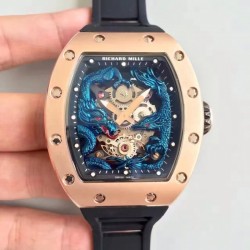 RM57-01 Jackie Chan Rose Gold Blue Dial M9015