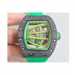 RM59-01A Forged Carbon Green Skeleton Dial M6T51