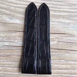 Cartier Santos 100 Medium Size Black Leather Strap 33MM