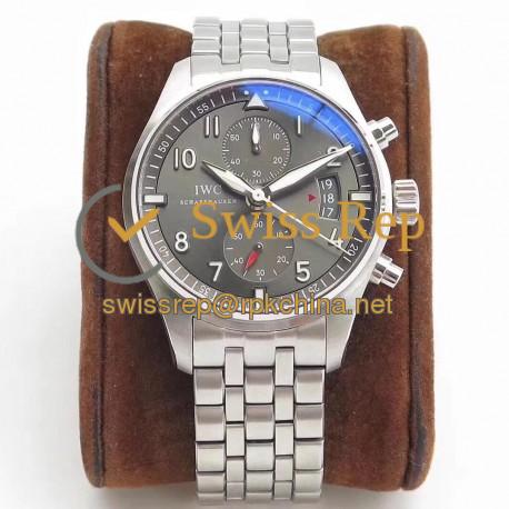 Replica IWC Pilot Spitfire Chronograph IW387804 ZF Stainless Steel Anthracite Dial Swiss 7750