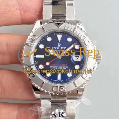 Replica Rolex Yacht-Master 37 268622 AR Stainless Steel 904L Blue Dial Swiss 2824-2