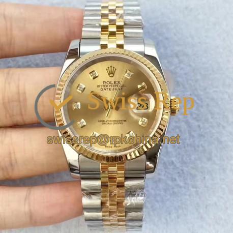 Replica Rolex Datejust II 126333 41MM N Stainless Steel & Yellow Gold Champagne Dial Swiss 2836-2