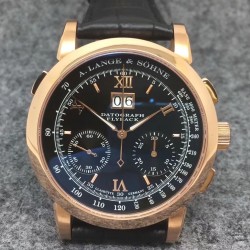 Datograph Flyback BMF Rose Gold Black Dial Lemania
