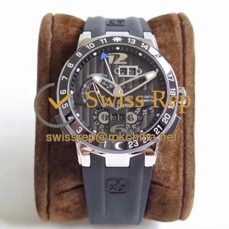 Replica Ulysse Nardin El Toro GMT +/- Perpetual Calendar 320-00-3 TWA Stainless Steel Black Dial Swiss UN-32