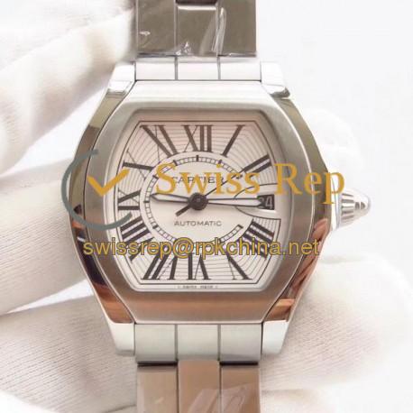 Replica Cartier Roadster W6206017 CG Stainless Steel White Dial Swiss 2892