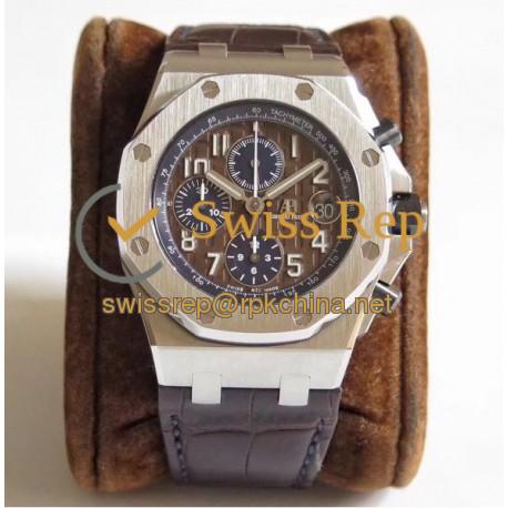 Replica Audemars Piguet Royal Oak Offshore Chronograph 2018 SIHH 26470 JF V2 Stainless Steel Chocolate Dial Swiss 3126