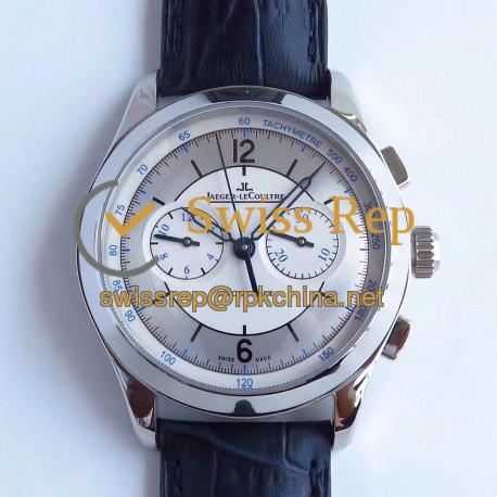 Replica Jaeger-LeCoultre Master Chronograph 1538530 N Stainless Steel White & Silver Dial Swiss 7750