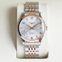 Replica Longines Record L2.821.4.76.6 AF Stainless Steel & Rose Gold Silver Dial Swiss L888.4