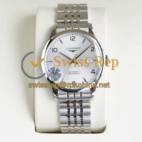 Replica Longines Record L2.821.4.76.6 AF Stainless Steel SilverDial Swiss L888.4