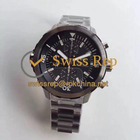 Replica IWC Aquatimer Chronograph IW376804 HBBV6 Stainless Steel Black Dial Swiss 7750