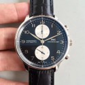 Replica IWC Portugieser Chronograph IW371404 ZF Stainless Steel Black & White Dial Swiss 7750