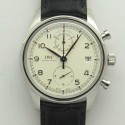 Replica IWC Portugieser Chronograph Classic IW390403 ZF Stainless Steel White Dial Swiss 7750