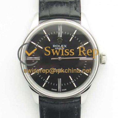 Replica Rolex Cellini 50509 MK V4 Stainless Steel Black Dial Swiss 3132