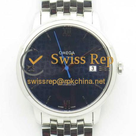 Replica Omega De Ville Prestige Orbis Collection 39.5MM 424.10.40.20.03.003 RXW Stainless Steel Blue Dial Swiss 2892
