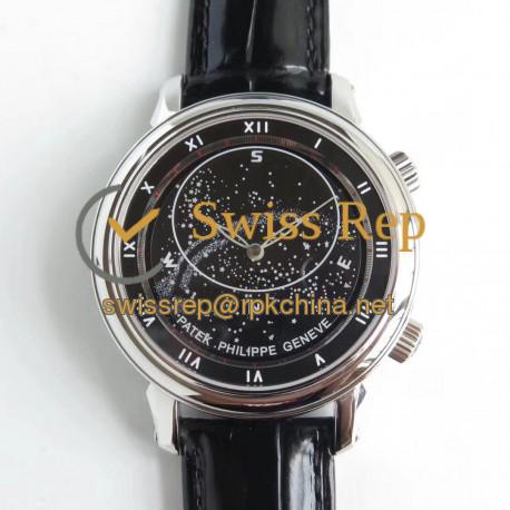 Replica Patek Philippe Grand Complications Sky Moon Celestial 5102G N Stainless Steel Black Dial Swiss 240 LU CL C