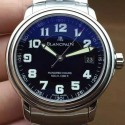 Replica Blancpain Leman Hundred Hours Stainless Steel Black Dial M9015
