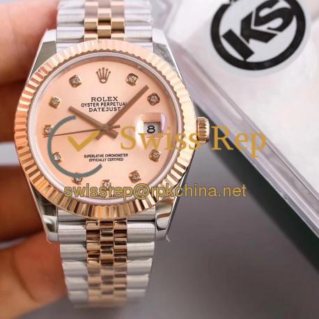 Replica Rolex Datejust II 116333 41MM KS Stainless Steel & Rose Gold Pink Mother Of Pearl Dial Swiss 2836-2
