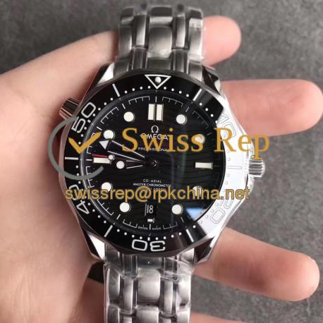 Replica Omega Seamaster Diver 300M 210.30.42.20.01.001 UR Stainless Steel Black Dial Swiss 8800