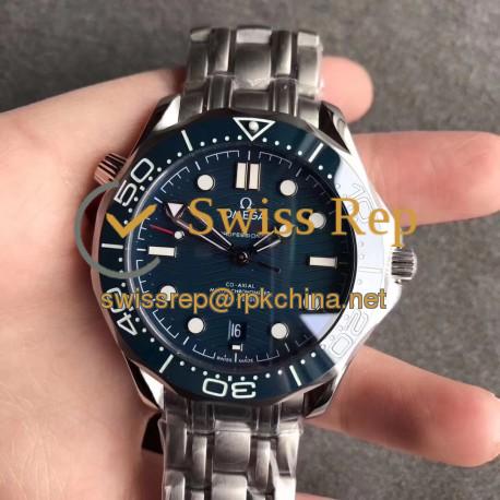 Replica Omega Seamaster Diver 300M 210.30.42.20.03.001 UR Stainless Steel Blue Dial Swiss 8800