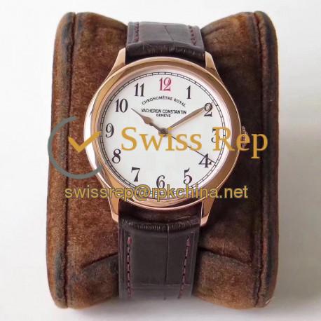 Replica Vacheron Constantin Historiques Chronometre Royal 1907 86122/000R-9286 GS Rose Gold White Dial Swiss 2460 SCC