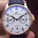 Replica IWC Portuguese IW500704 Power Reserve Rose Gold White Dial Blue Markers Swiss IWC 52010