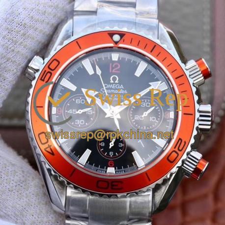 Replica Omega Seamaster Planet Ocean 600M Chronograph 232.30.46.51.01.002 Noob Stainless Steel Black Dial Swiss 7750