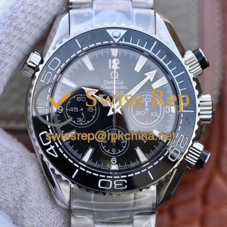 Replica Omega Seamaster Planet Ocean 600M Chronograph 232.30.46.51.01.001 Noob Stainless Steel Black Dial Swiss 7750