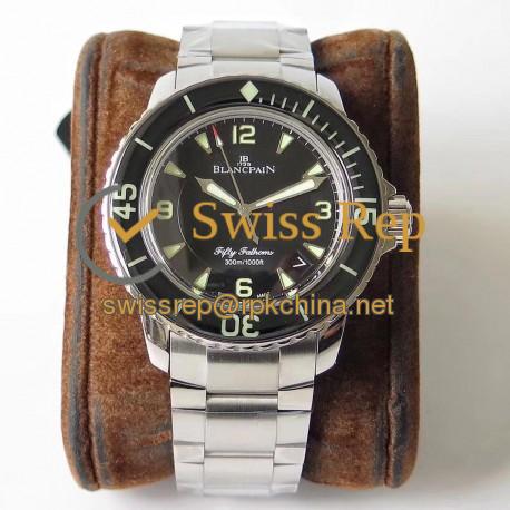 Replica Blancpain Fifty Fathoms 5015 1130 71 ZF Stainless Steel Black Dial Swiss 2836-2