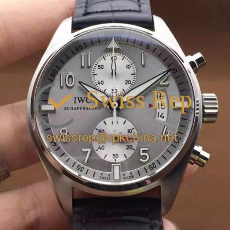Replica IWC Pilot IW387808 Chronograph Stainless Steel Gray Dial Swiss 7750