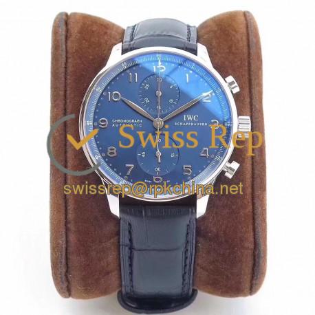 Replica IWC Portugieser Chronograph IW371491 ZF V2 Stainless Steel Blue Dial Swiss 7750