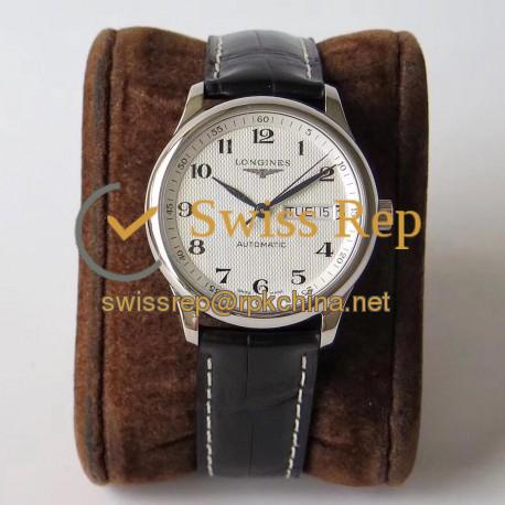 Replica Longines Master Day-Date L2.755.4.78.3 KZ Stainless Steel Silver Dial Swiss L636