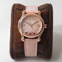Happy Sport 36mm Automatic 274808 YF V2 Rose Gold Pink Mother Of Pearl & Diamond Dial 2892