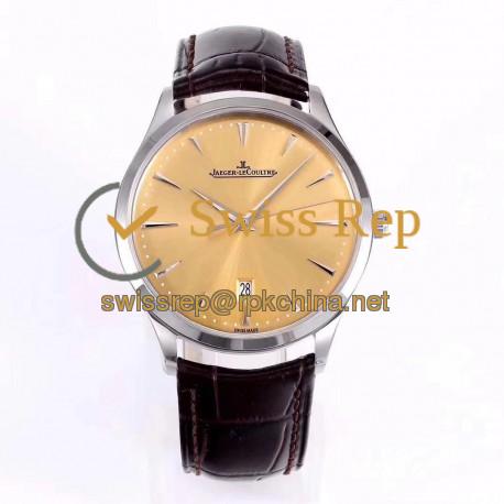 Replica Jaeger-LeCoultre Master Ultra Thin Date 1288420 ZF Stainless Steel Champagne Dial Swiss JLC 899/1
