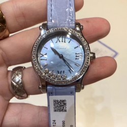Happy Sport 30mm Automatic 278573-3010 NRF SS & Diamond Blue Mother of Pearl Dial 2892