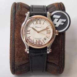 Happy Sport 36mm Automatic 278559 ZF Ladies SS & Rose Gold Silver Dial 2892