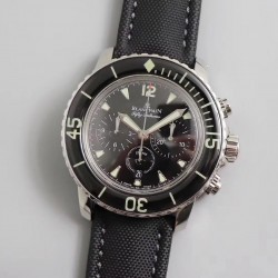 Fifty Fathoms Chrono Flyback 5085F 1130 52A OMF SS Black Dial 7750 (Free Strap)