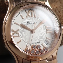 Happy Sport 36mm Automatic Ladies YF Rose Gold White Dial 2892