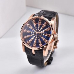 Excalibur Knights Of The Round Table III RDDBEX0785 ZF Rose Gold Blue Dial M9015